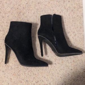 Black stiletto booties